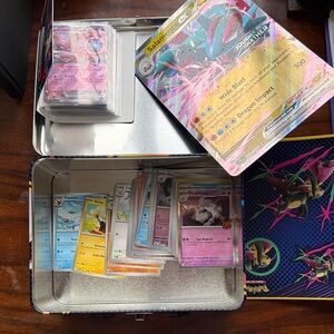 Pokemon Card Mega Evolution Tin and Card Lot